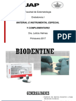 Materiales endodoncia Biodentine MTA ultrasonido