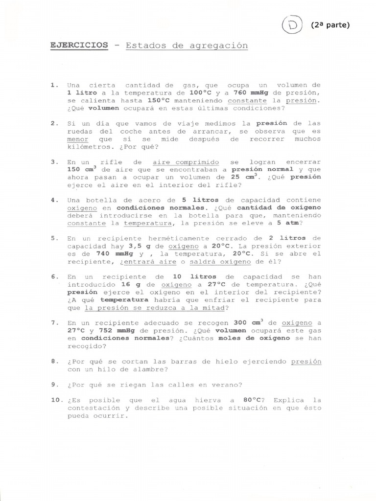Ejercicios D (2 Parte) | PDF