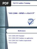 Iso 22000 - Oprps vs Haccp