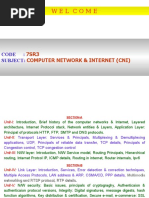 Wel Come: 7SR3 Computer Network & Internet (Cni)