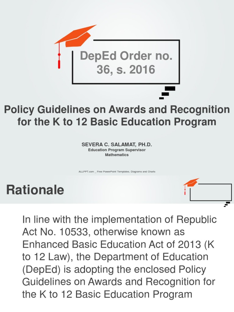 Deped order no 36 s 2016