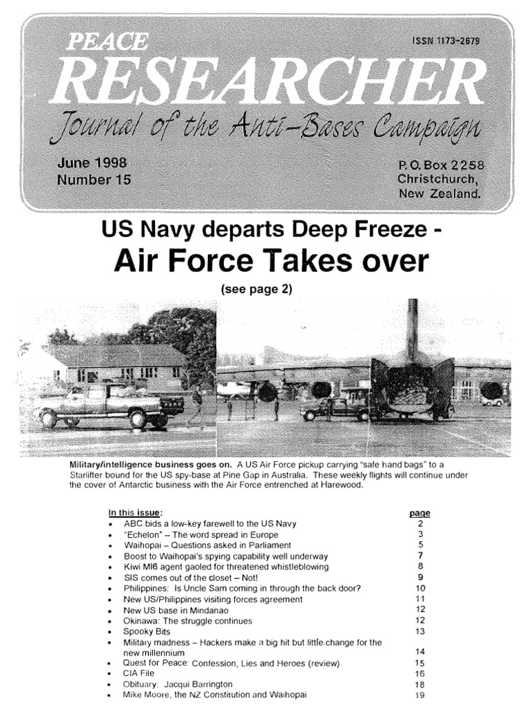 Peace Researcher Vol2 Issue15 June 1998 | PDF | Mi5 | National Security