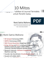 10 Mitos Kegagalan Publikasi di Jurnal Terindeks untuk Peneliti Galau