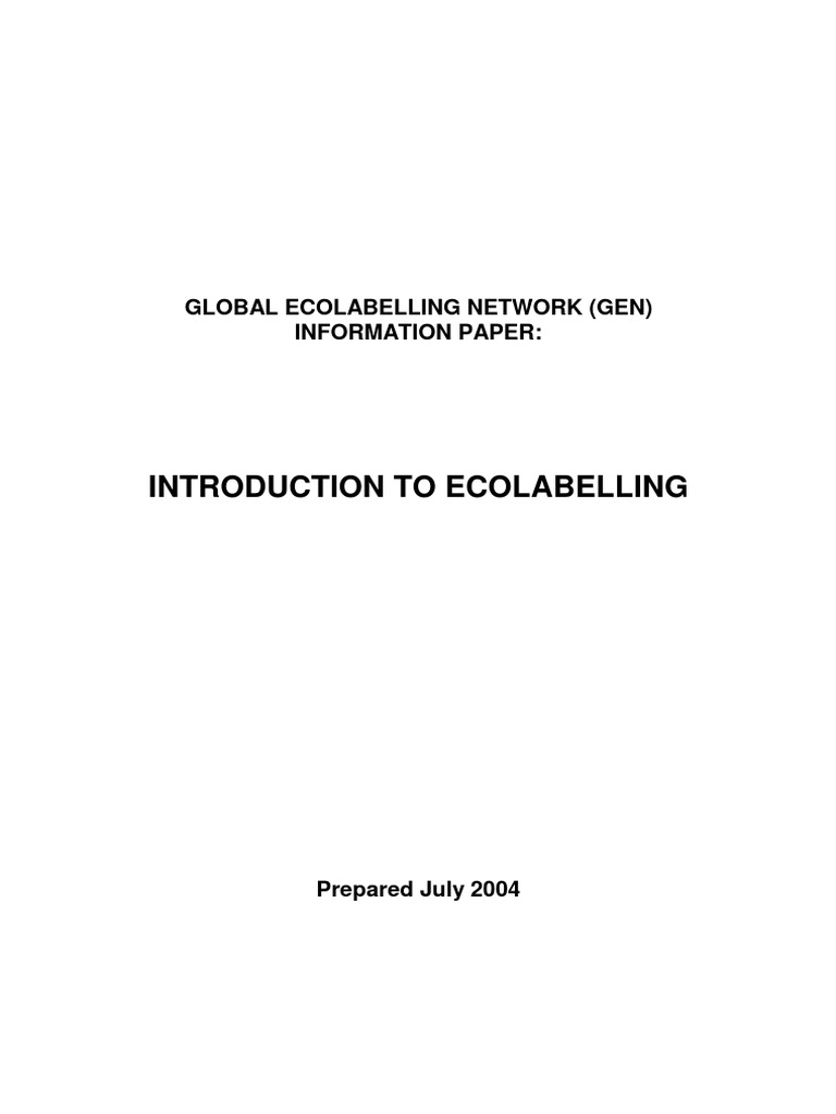 Introduction to Ecolabelling Guide | PDF | Life Cycle Assessment | Waste