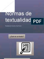Normas de Textualidad: Estefanía Huerta Carmona
