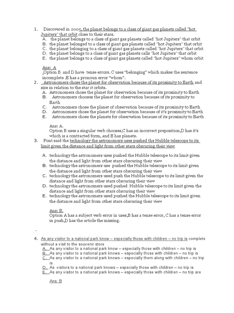 Improving Sentences Pdf Planets Jupiter