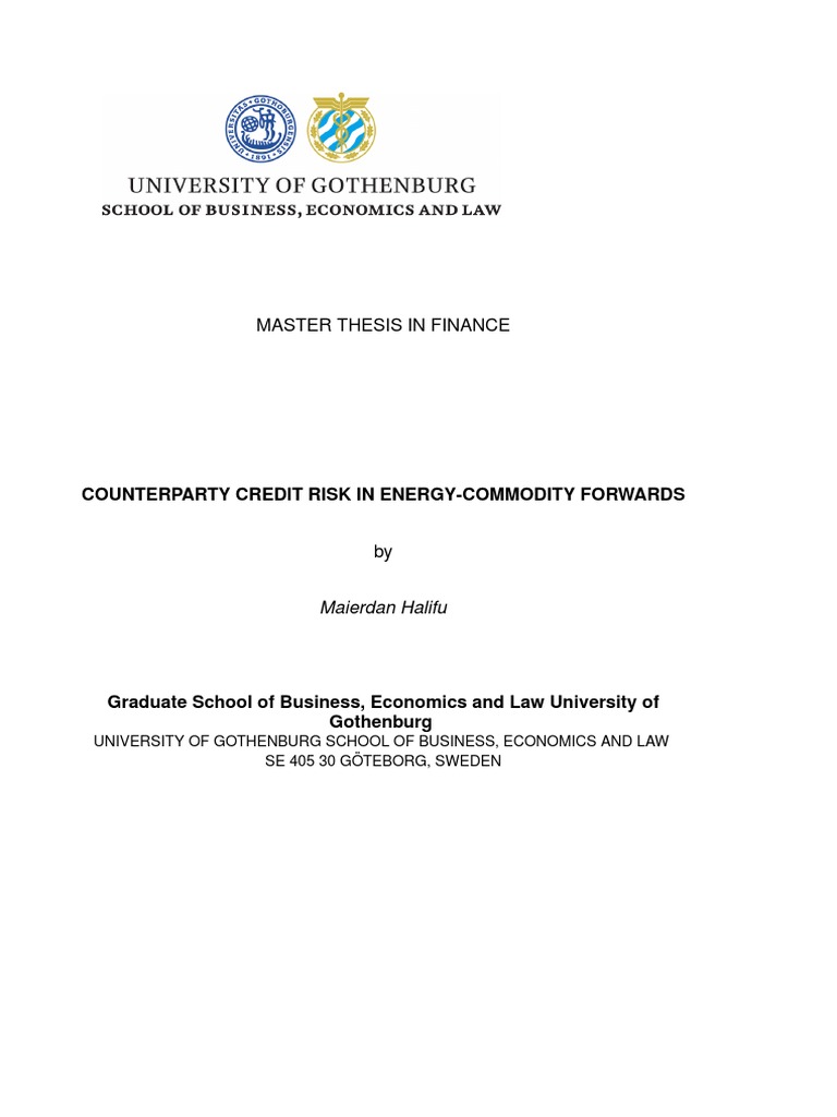 Counterparty Credit Risk in Oil Forwards | PDF | Over The Counter ...