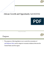 African Growth and Opportunity Act (AGOA)