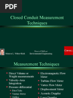 Closed Conduit Measurement Techniques: Monroe L. Weber-Shirk S Civil Environmental Engineering