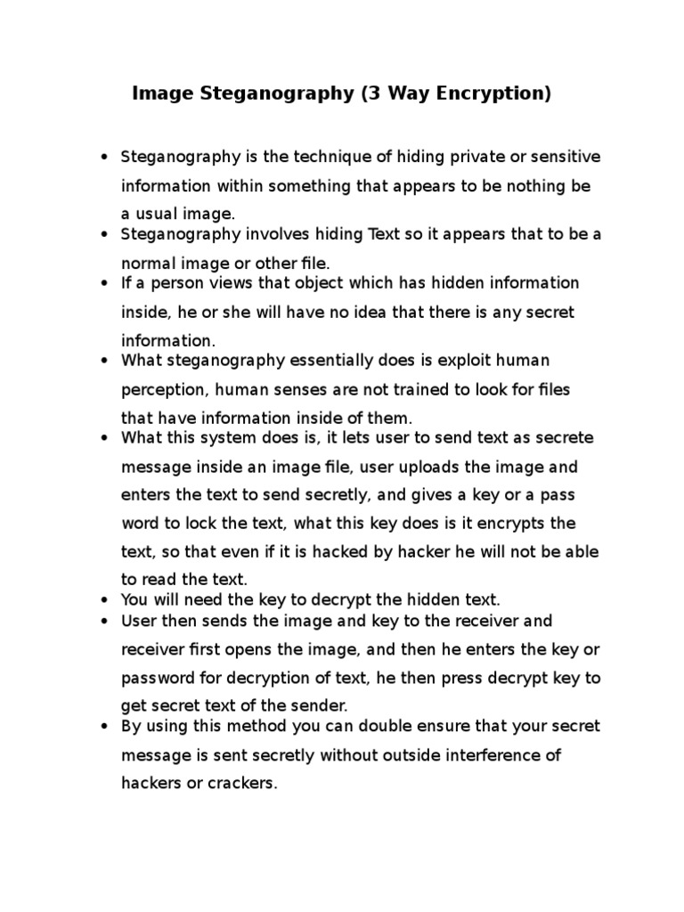 Image Steganography (3 Way Encryption) | PDF | Password | Encryption