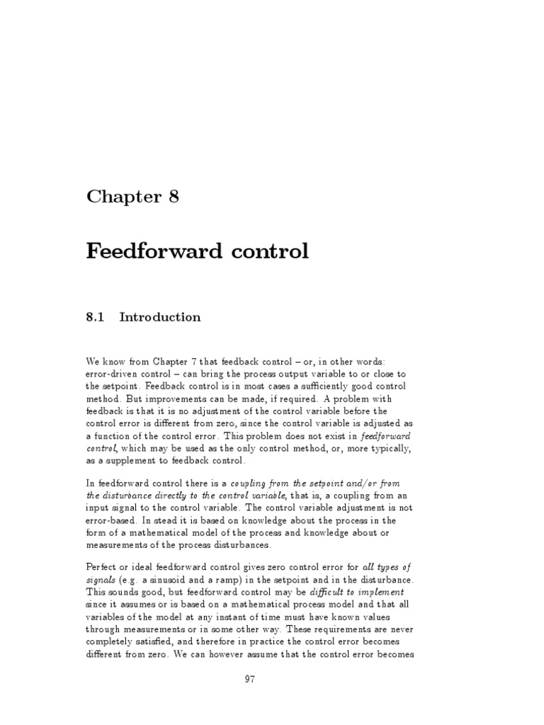 Feed Forward Control Pdf