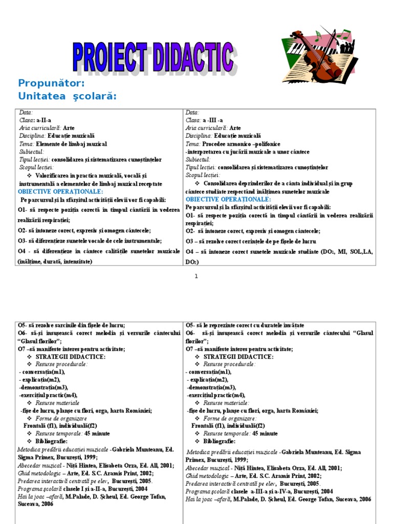 177870845 Proiect Didactic Educatie Muzicala Doc