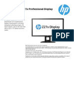 HP DreamColor z27x Datasheet