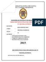 Metodoologias de Desarrollo Para Un Sistesma Experto