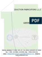 Premier Production Fabricators L.L.C: Certifications