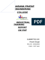 Maharana Pratap Engineering College: Industrial Training On PHP
