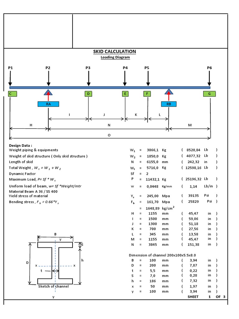 Skid Design Calculation Guide | PDF