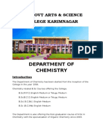 Department of Chemistry: SRR Govt Arts & Science College Karimnagar