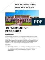 Department of Economics: SRR Govt Arts & Science College Karimnagar
