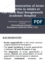 clinical presentation of acute appendicitis in adults at the chris hani baragwanath academic hospital