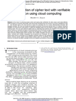 Hybrid Encryption of Cipher Text With Verifiable Delegation Using Cloud Computing