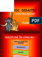 Joc Didactic-Interdisciplinar Cl.V