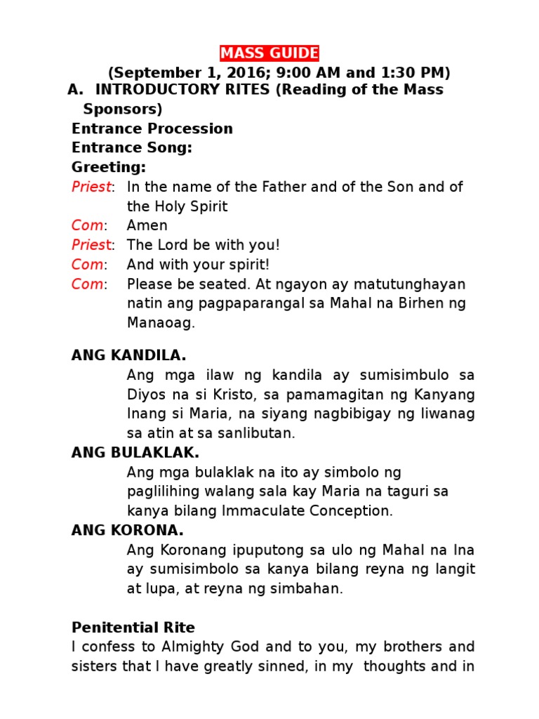 Mass Guide | PDF