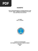 Download PENGARUH KEPEMILIKAN NOMOR POKOK WAJIB PAJAK  NPWP  TERHADAP PENERIMAAN PAJAK PADA KPP PRATAMA BAUBAU by Dedi Lagunturu SN337298906 doc pdf