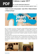 “Joan Miró- Materialidade e Metamorfose”