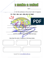 Adverbs of Sequence How To Make A Salad Worksheet