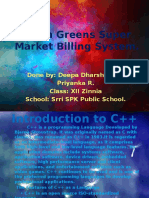 Fresh Greens Super Market Billing System
