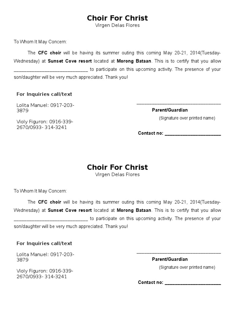 Choir For Christ: For Inquiries Call/text | PDF | Career & Growth ...