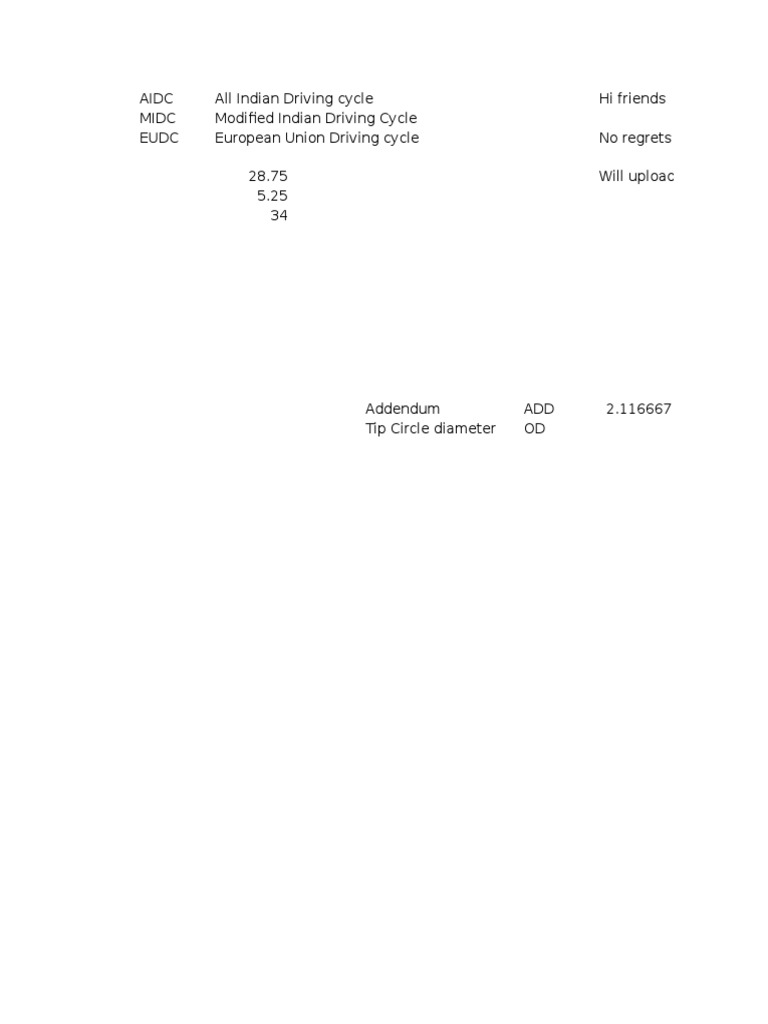 Driving Cycle Comparisons: AIDC & MIDC | PDF | Art | Technology ...