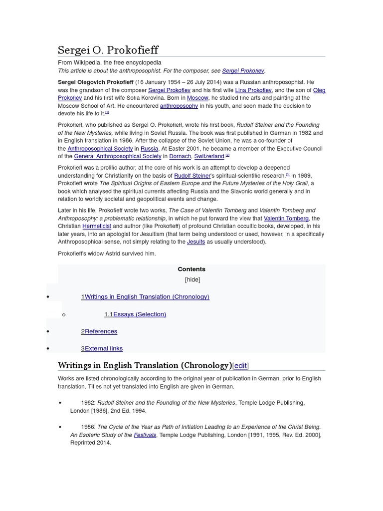 Sergei O Paranormal Esotericism - 