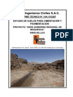 Estudio suelos cimentación pavimento Gobierno Moquegua
