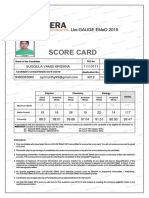 Score Card: Uni-Gauge Emed 2015