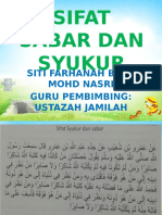 Sifat Sabar Dan Syukur