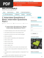 C Interview Questions-C Basic Interview Questions Part-I - BALUTUTORIALS