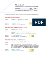 Calculating CAGR in Excel: Method 1: Direct Calculation