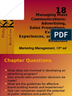 Managing Mass Communications: Advertising, Sales Promotions, Events and Experiences, and Public Relations