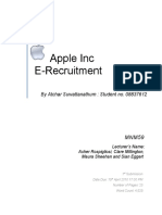 Apple Inc E-Recruitment: by Atchar Suwattanathum: Student No. 08837612