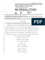 House Resolution 3: The General Assembly of Pennsylvania