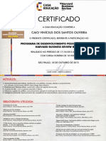 Certificado - Harvard Business