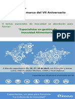 Especialistas en Gestion de Inocuidad Alimentaria Abril