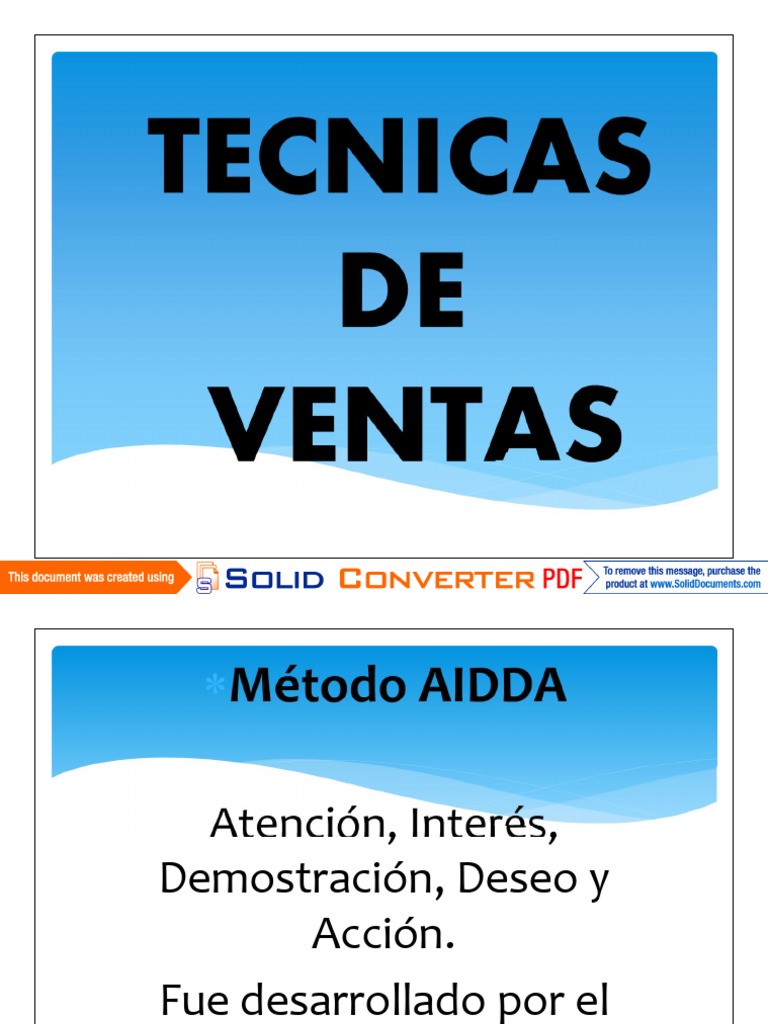 Tecnicas de Ventas | PDF | Ventas | Marketing