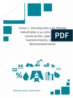 Temario - M1T1 - Introduccióna Las Plantas Industriales y Su Ciclo