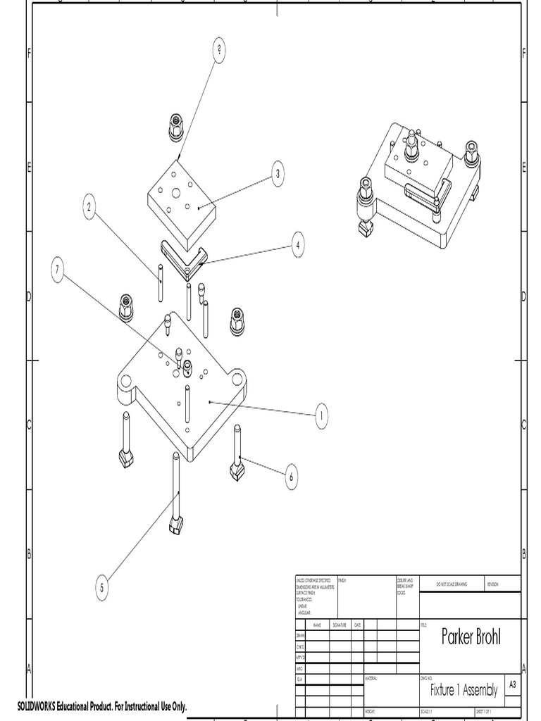 Fixture Assembly Drawing Specifications | PDF