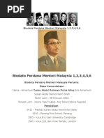 Biodata Perdana Menteri Malaysia 1