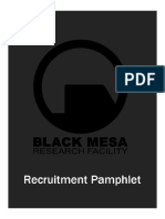 Black Mesa Recruitment Pamphlet