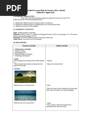 Detailed Lesson Plan in Kinder
